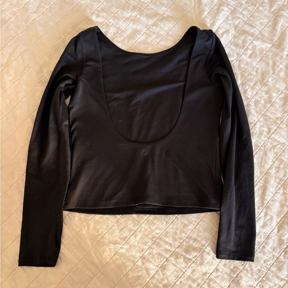 Aerie backless long sleeve top